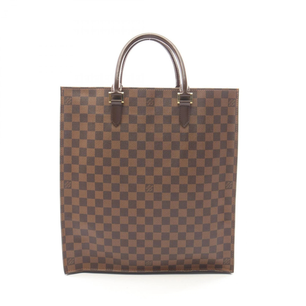 LOUIS VUITTON Brown Damier Leather Tote Bag